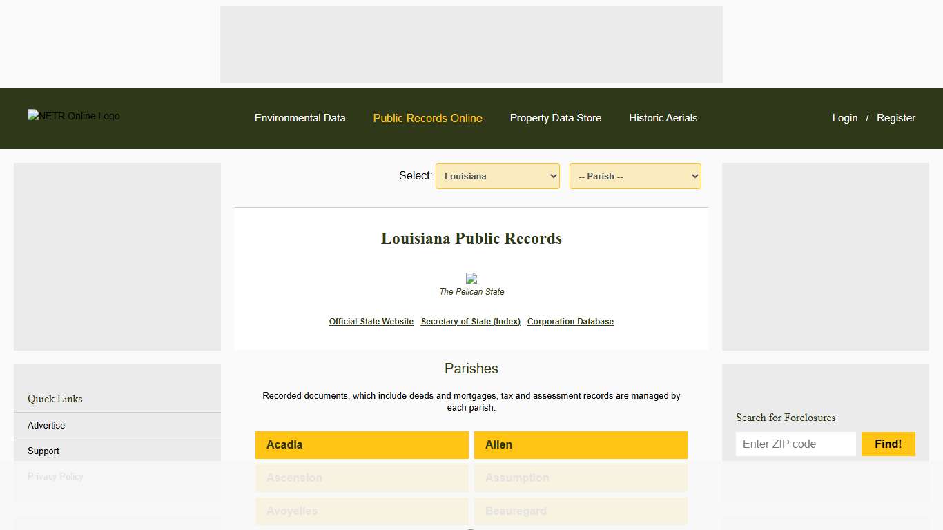 Louisiana Public Records Online Directory