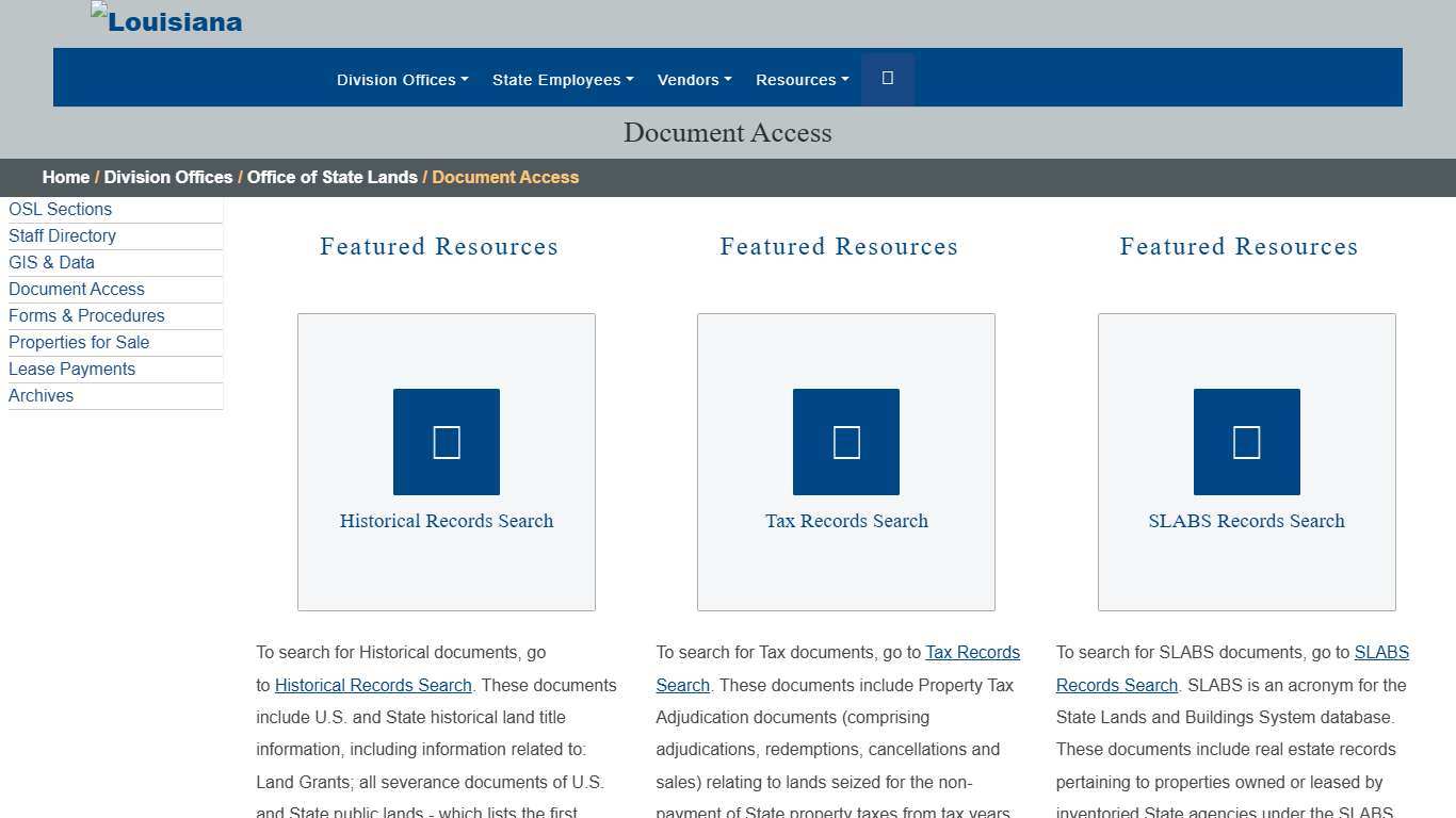 Document Access - Louisiana Division of Administration