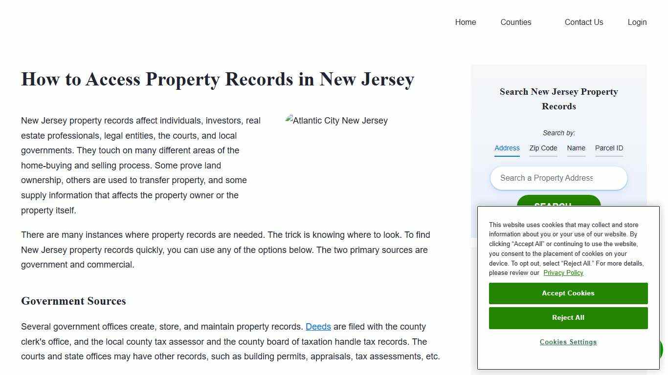 New Jersey Property Records Search | Owners, Deeds, Permits